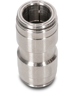 Socket 9.5mm PA-pipe brass nickle plated (NO)